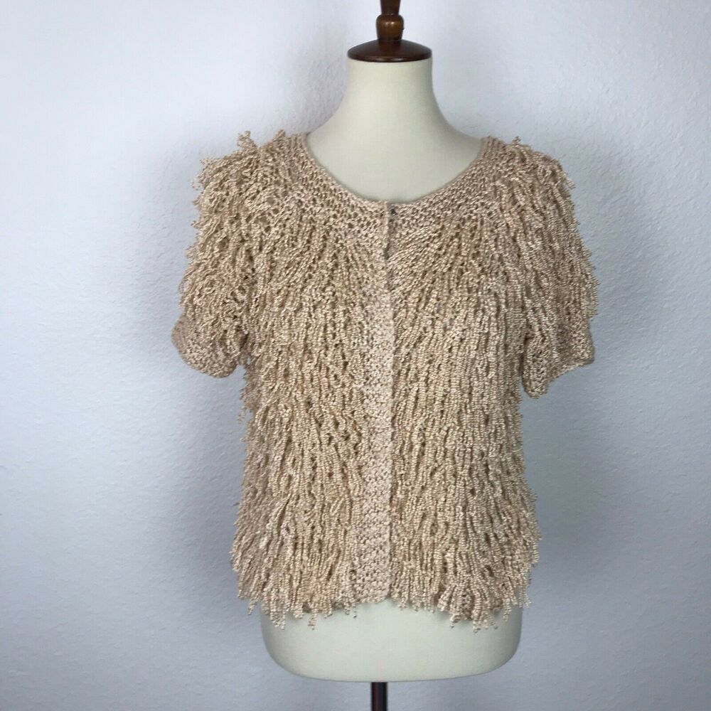 River Island Sweater Cardigan Fringe Retro Rock Boho Festival Whimsigoth